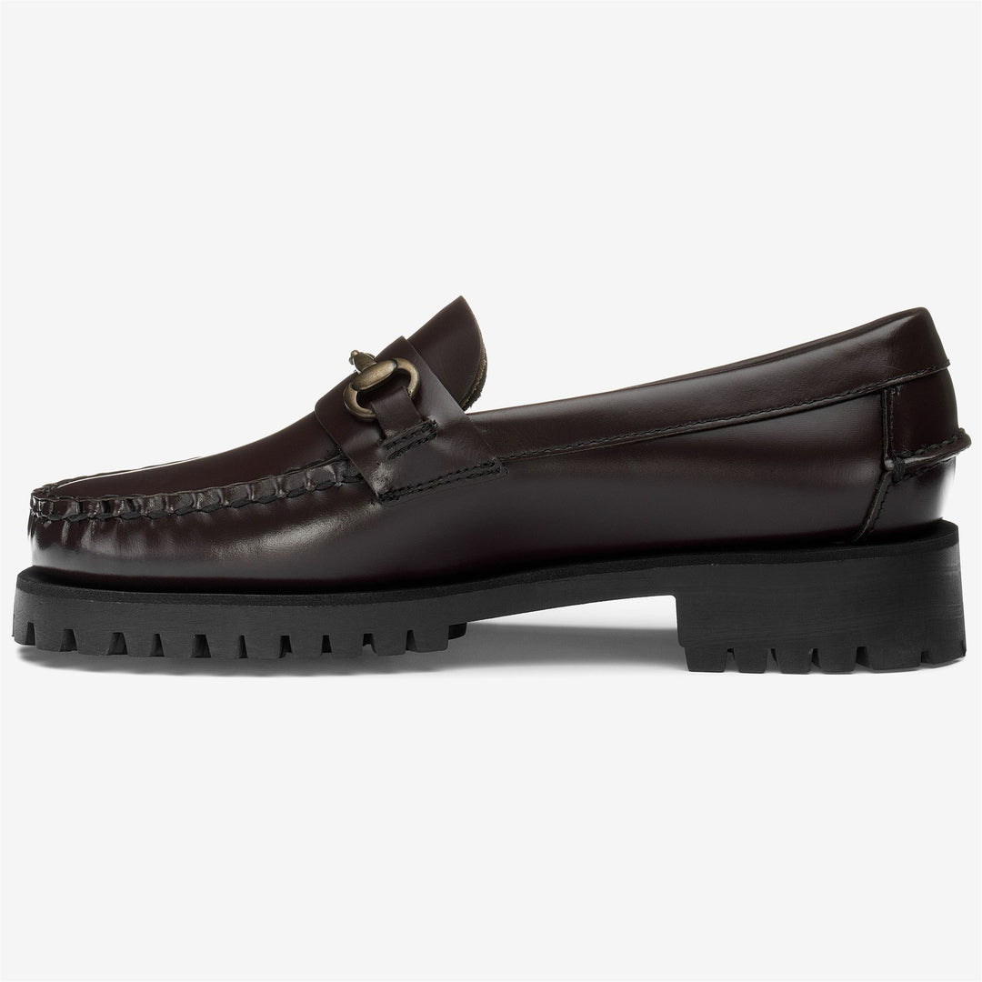 Dark Brown Women's Leather Moccasin Loafers for Leisure main