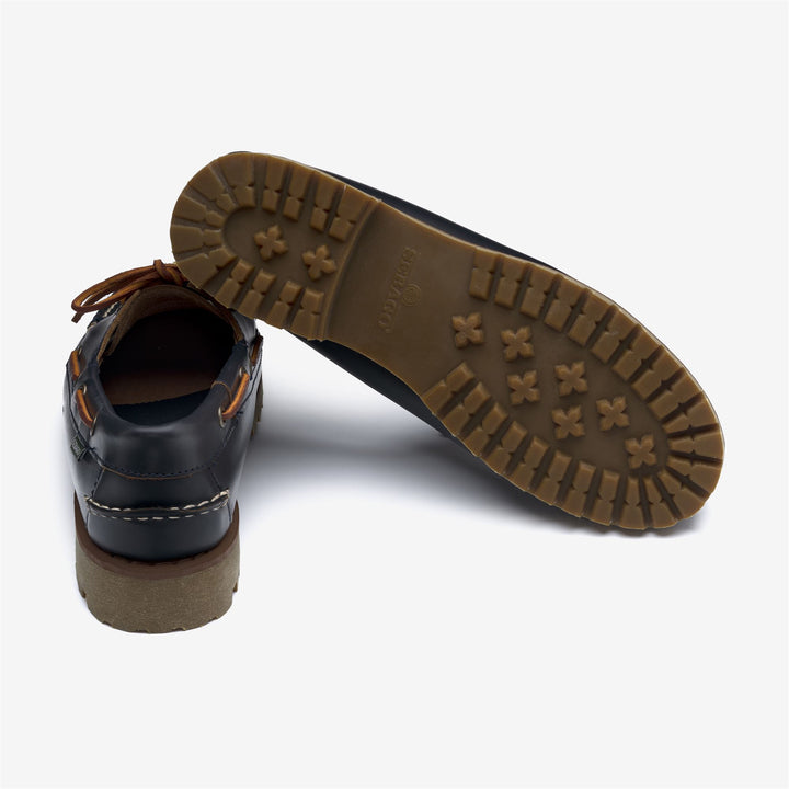 Navy Blue Women's Low Cut Leather Moccasins for Leisure 4