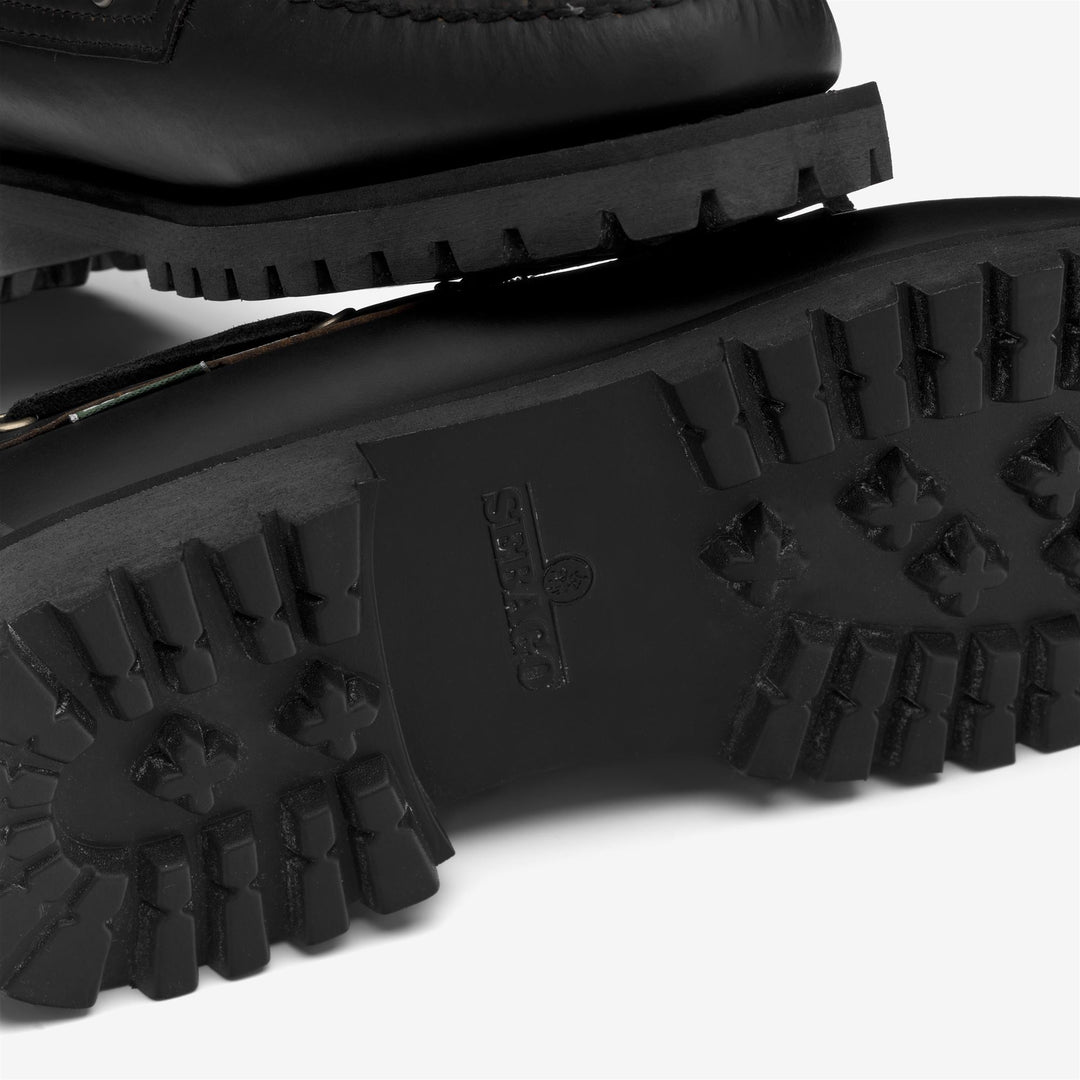 Black Women's Low Cut Leather Moccasins for Leisure main