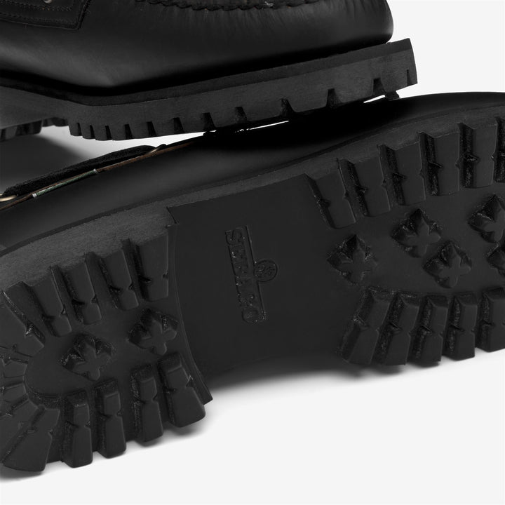 Black Women's Low Cut Leather Moccasins for Leisure 5