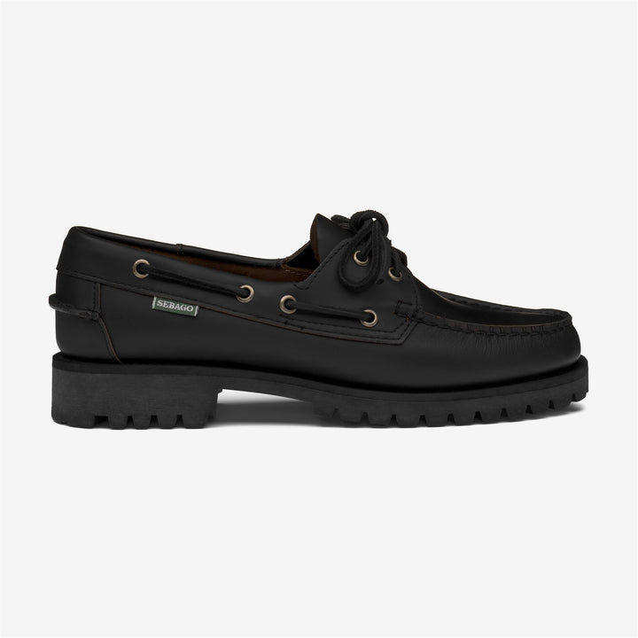 Black Women's Low Cut Leather Moccasins for Leisure 1