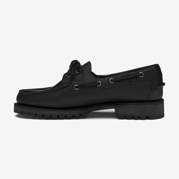Black Women's Low Cut Leather Moccasins for Leisure 3
