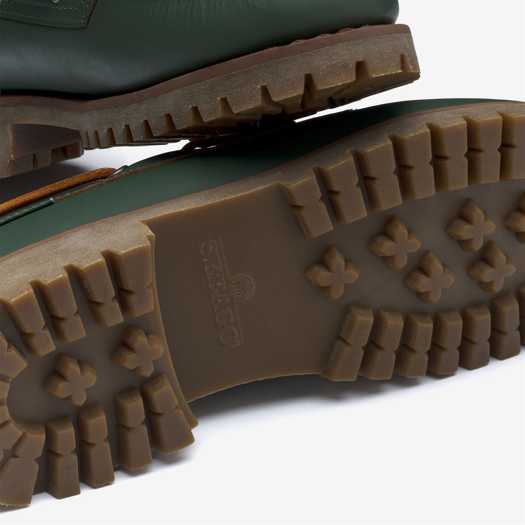 Chive Green Women's Low Cut Leather Moccasins for Leisure main