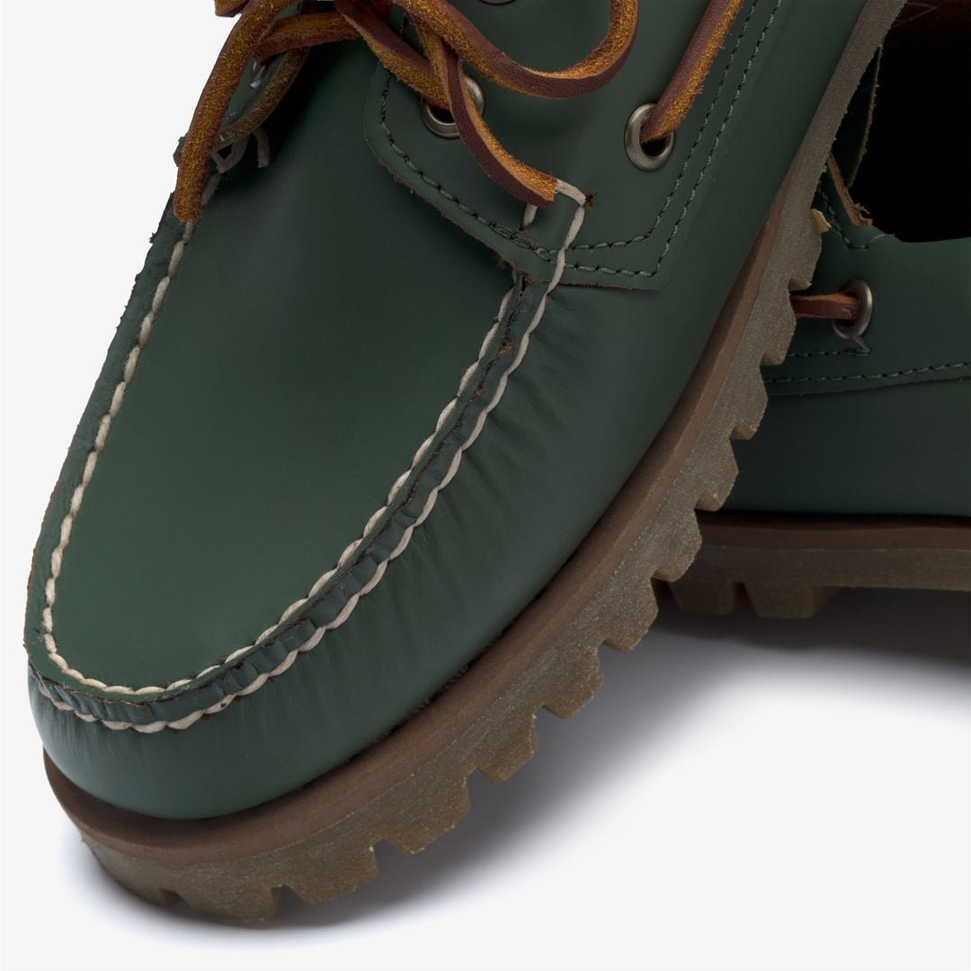 Chive Green Women's Low Cut Leather Moccasins for Leisure main