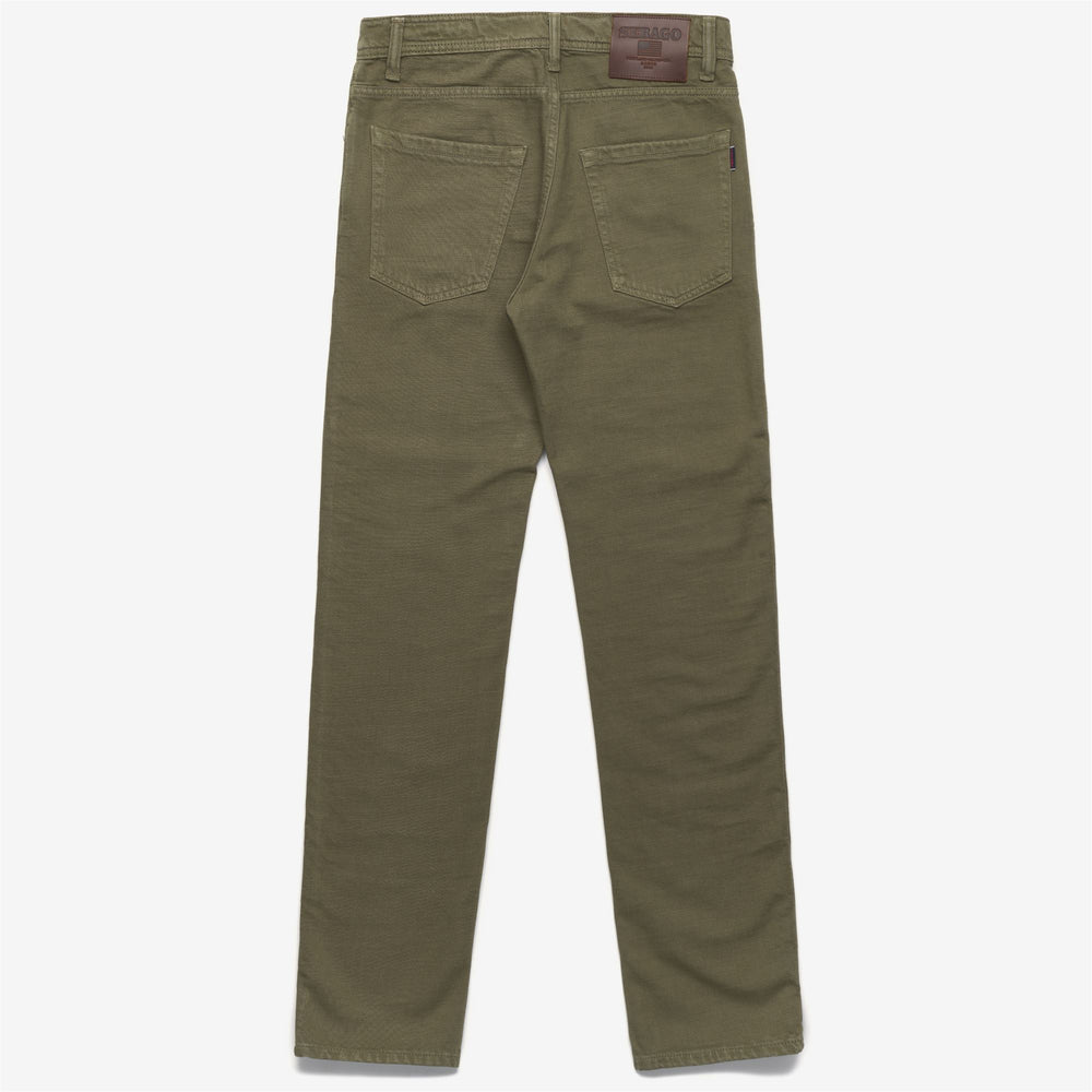 Brown green Men's Leisure 5-Pocket Pants in Soft Cotton 02