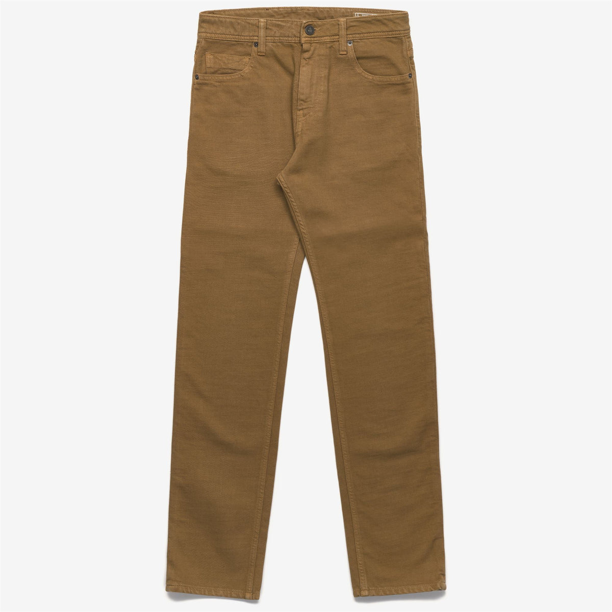 Brown Men's Cotton Gabardine Straight-Leg Pant