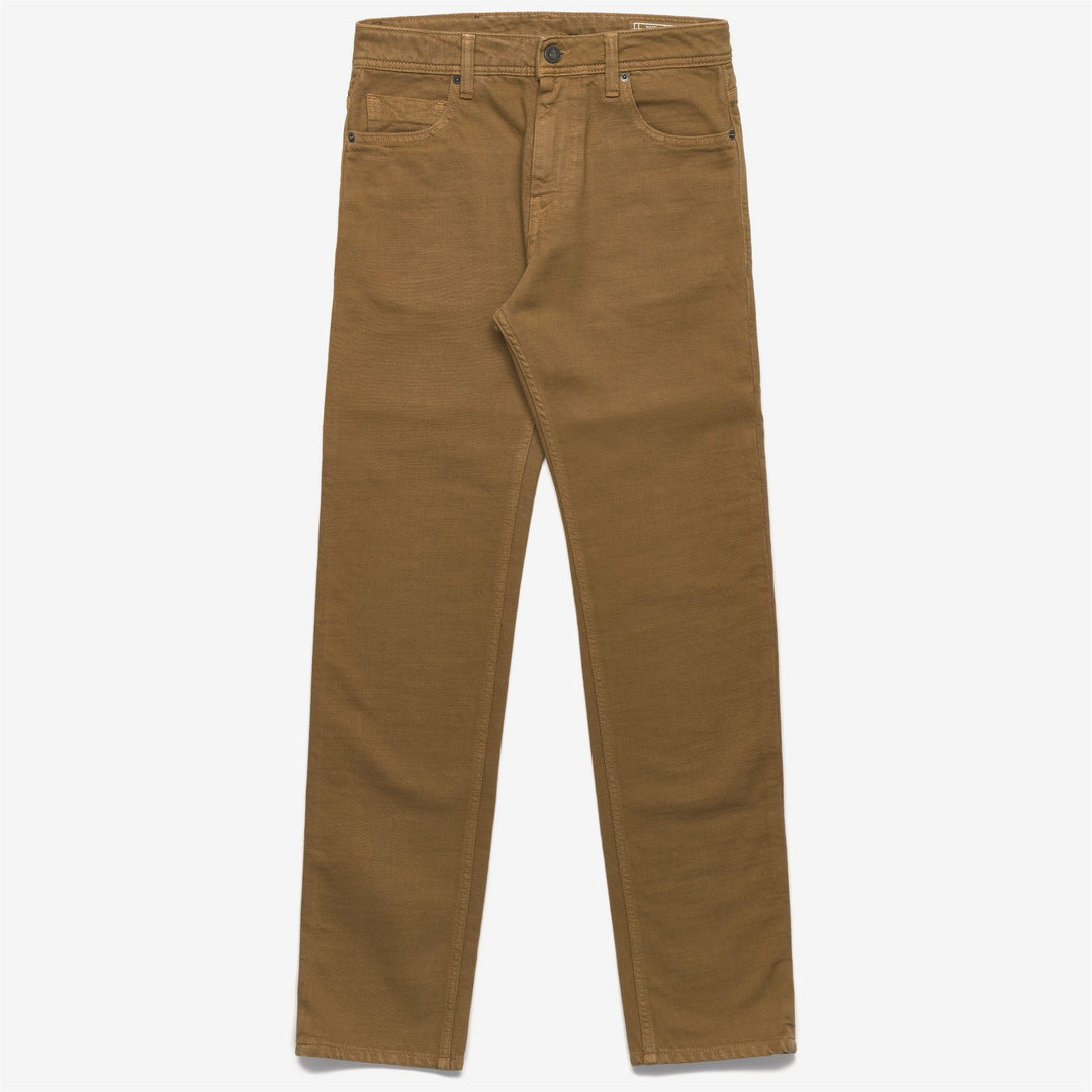 Braune Herren 5-Pocket Freizeithose im klassischen Workwear-Stil 01