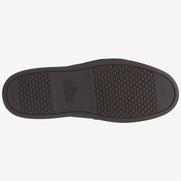 Dark brown Men's Suede Lace-Up Moccasins with Rubber Sole 2