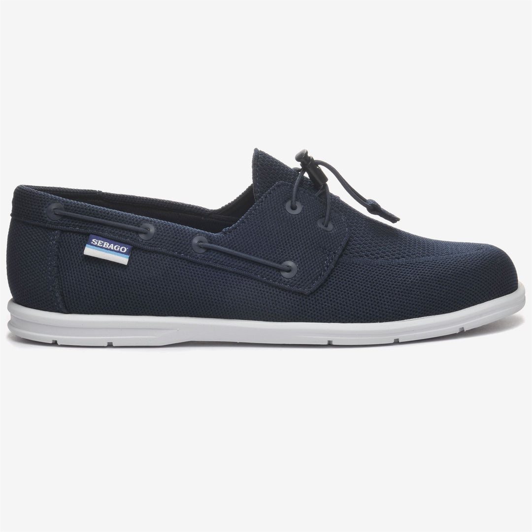 Navy Blue Men's Low Cut Sailing Sneakers with Shock Absorption 01
