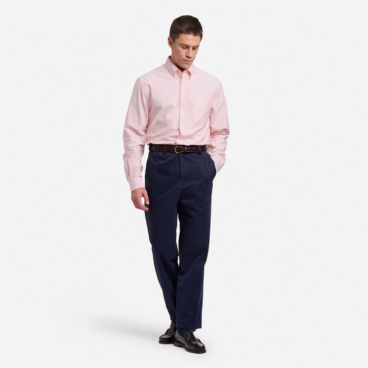 Marineblaue Herren Chinohose für die Freizeit mit Tailored Fit 3