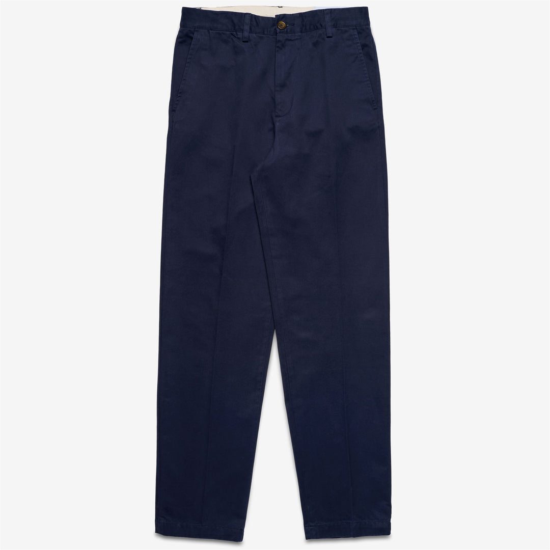 Marine Blue Men's Chino Pants for Leisure with Tailored Fit 01
