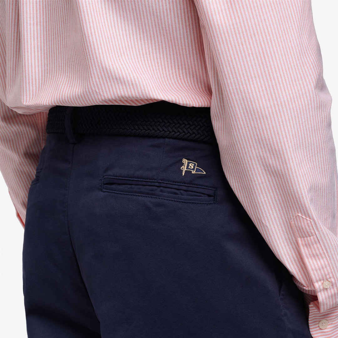 Marine Blue Men's Chino Pants for Leisure with Tailored Fit main