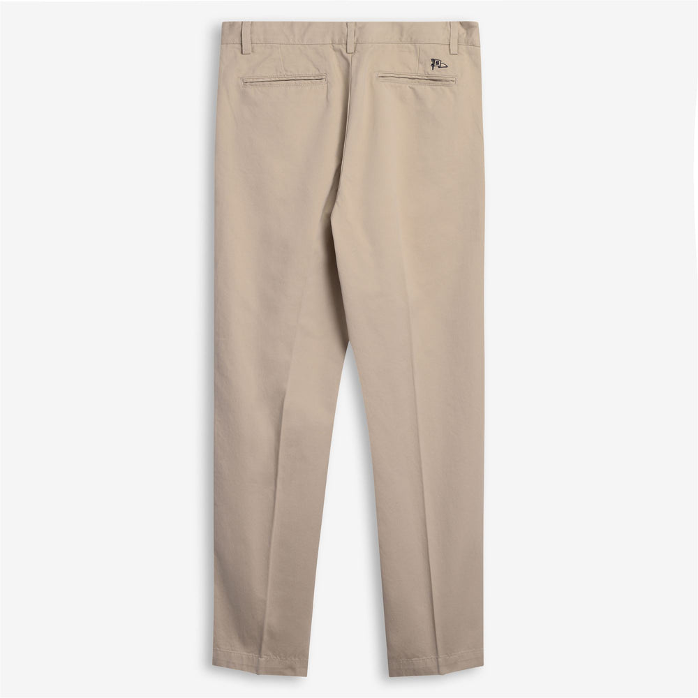 Beige-gelbe Herren Chinohose für die Freizeit mit Tailored Fit 02