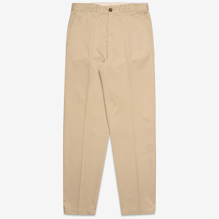 Beige-gelbe Herren Chinohose für die Freizeit mit Tailored Fit 1