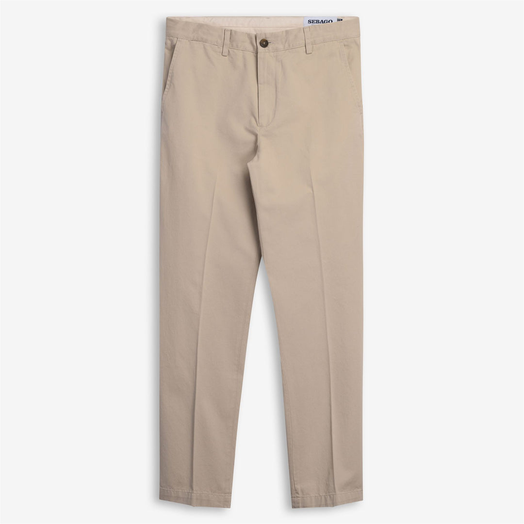 Pantalones Chino Beige Amarillo para Hombre con Ajuste Personalizado 01