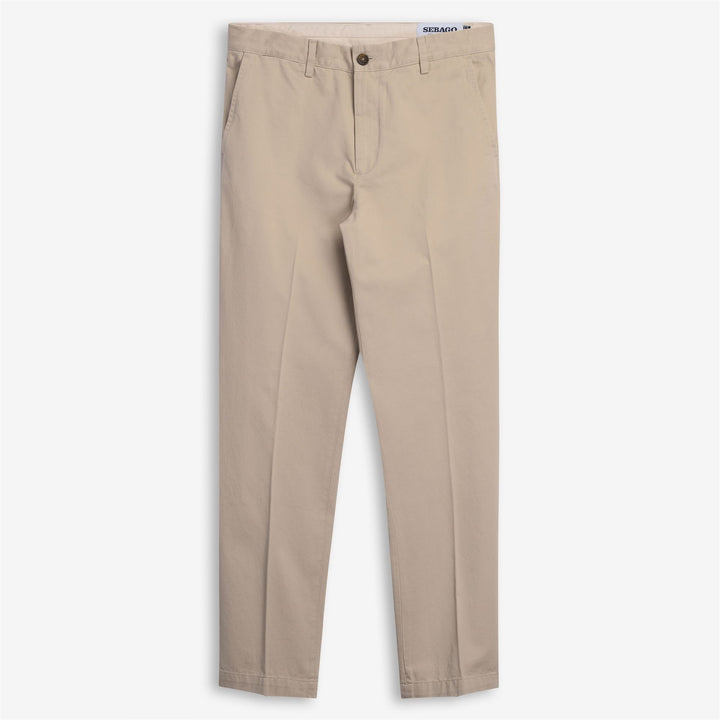 Beige-gelbe Herren Chinohose für die Freizeit mit Tailored Fit 1