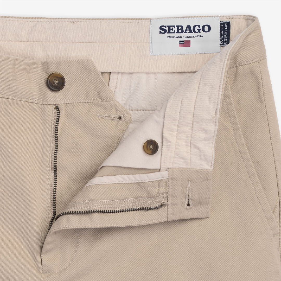 Pantaloni Chino Beige Giallo Uomo per Tempo Libero Fit Su Misura main