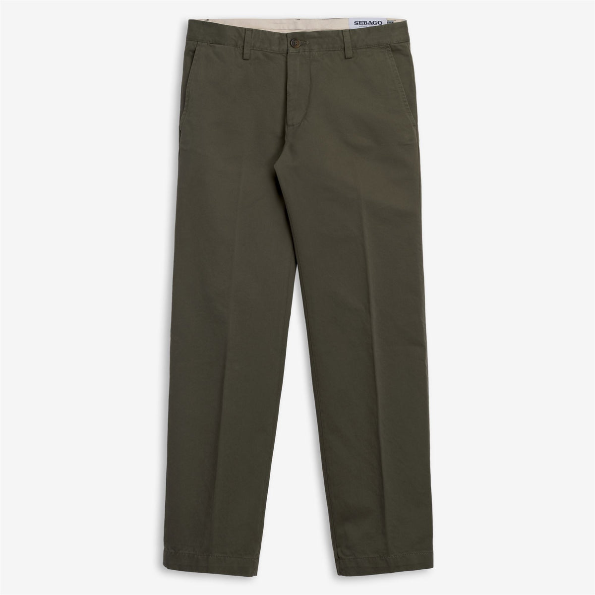 Grüne Herren-Chinohose aus Baumwollgabardine