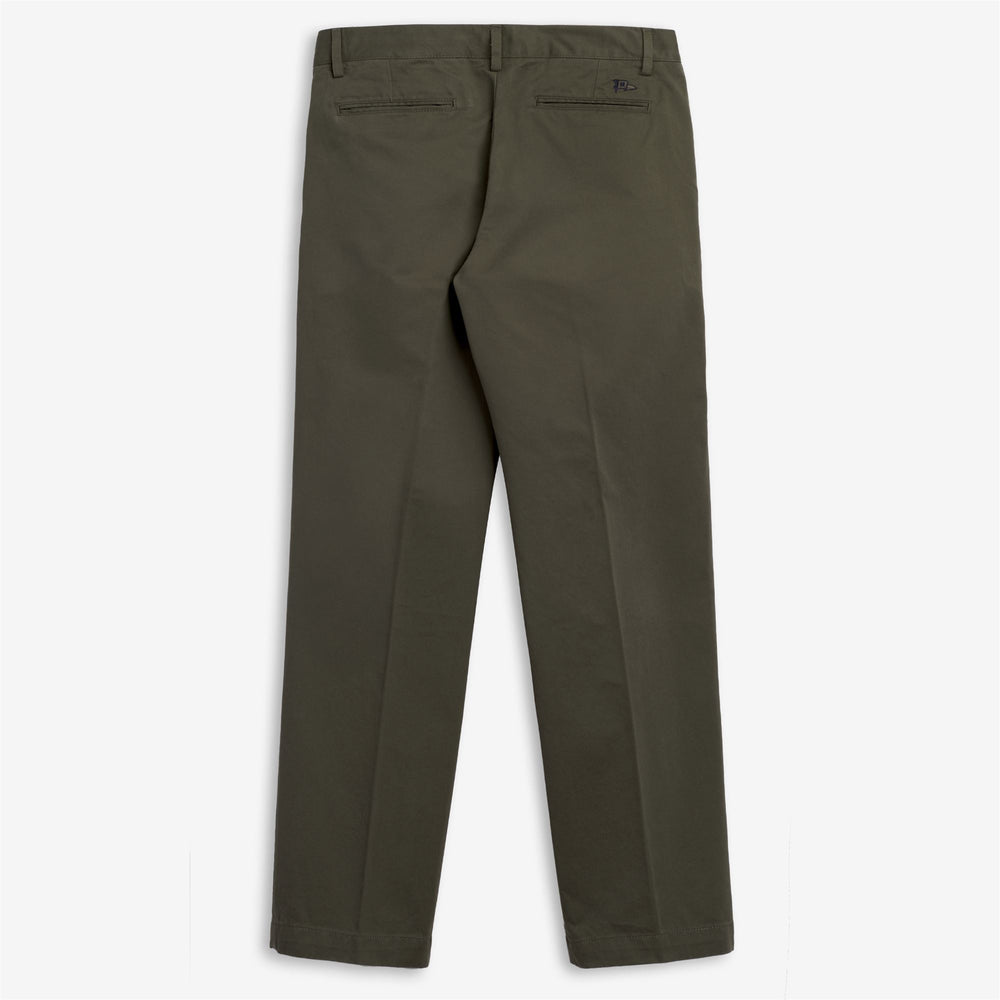 Pantaloni Chino Uomo Verde Marrone per Tempo Libero Slim Fit 02
