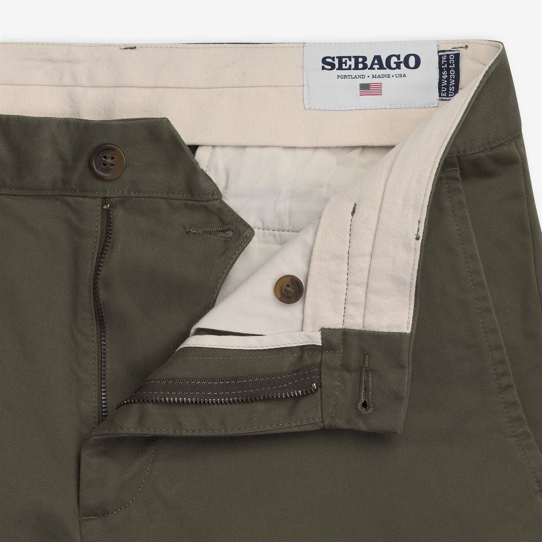 Pantaloni Chino Uomo Verde Marrone per Tempo Libero Slim Fit main