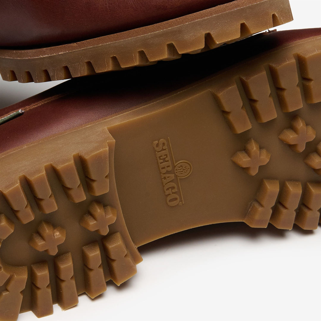 Mocassino da uomo in pelle marrone cucito a mano per esterni main