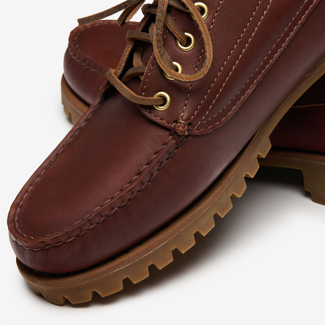 Mocassino da uomo in pelle marrone cucito a mano per esterni main