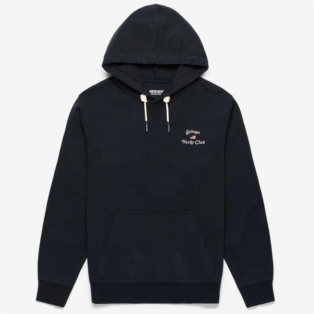 Maglione Fleece Unisex da Yachting Blu Navy con Design Bandiera Americana 01