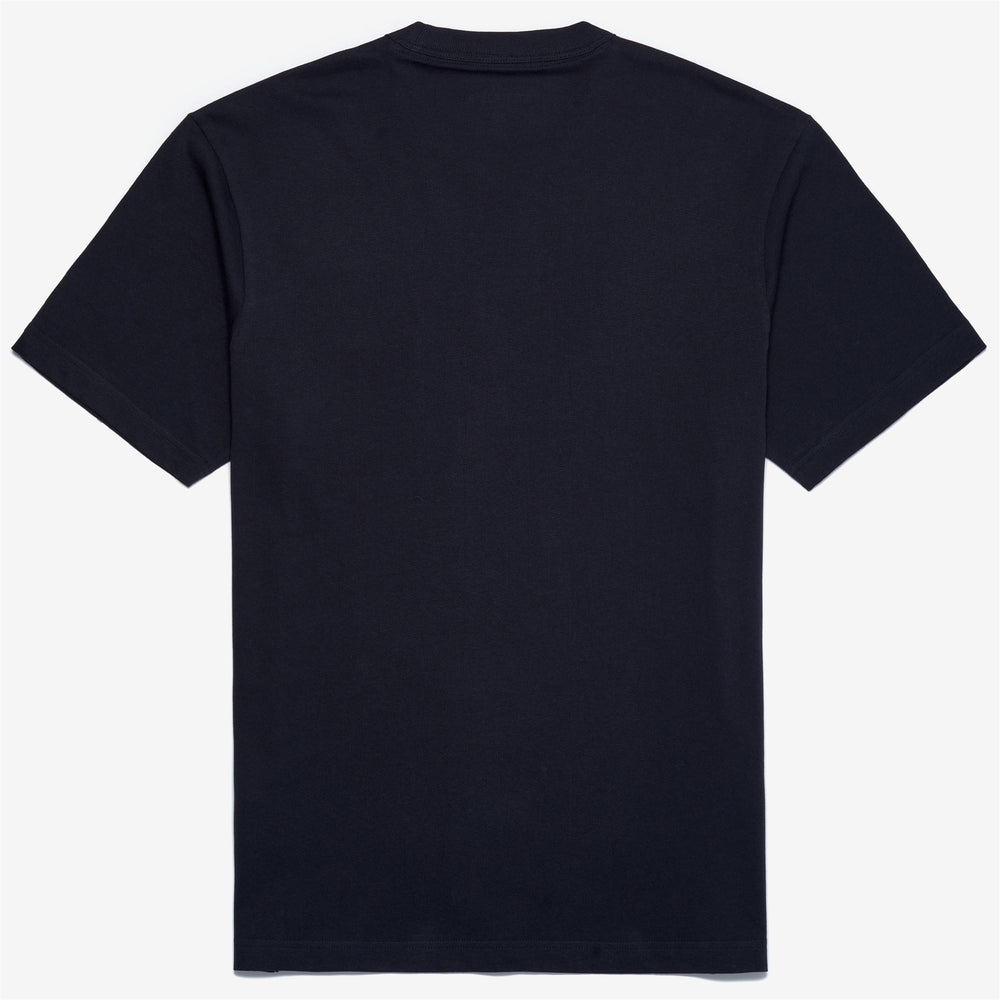 Marine Blue Men's Yachting T-Shirt with American Flag Print 02