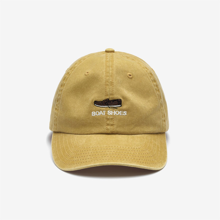 Light Yellow Unisex Cotton Leisure Cap with Embroidered Detailing 1