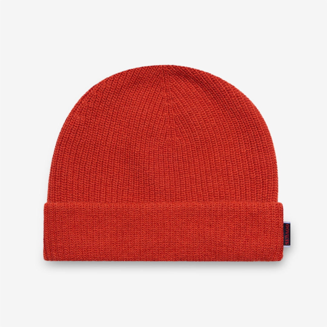 Bonnet unisexe en laine marron rougeâtre pour temps froid 01