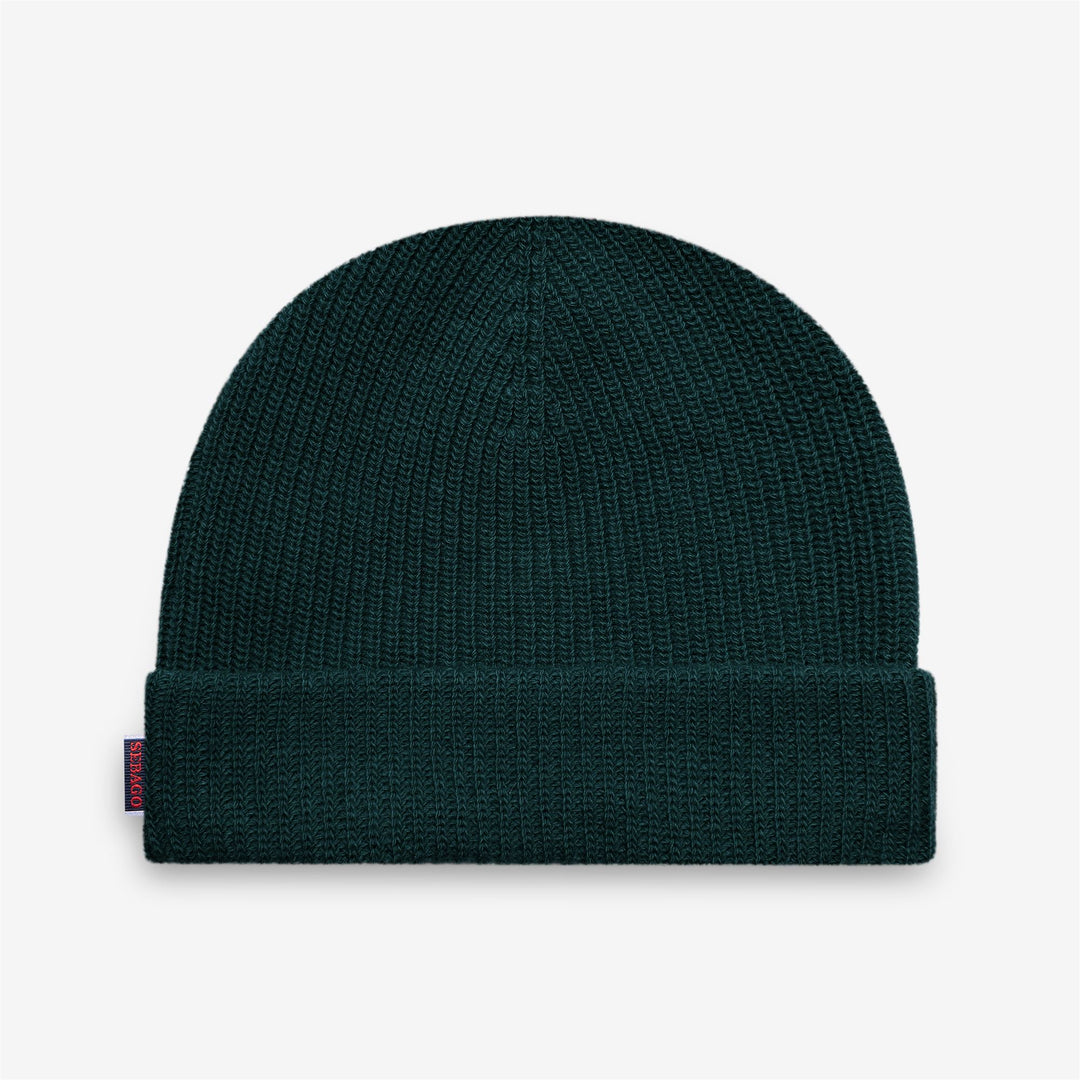 Gorro de lana unisex verde de invierno main