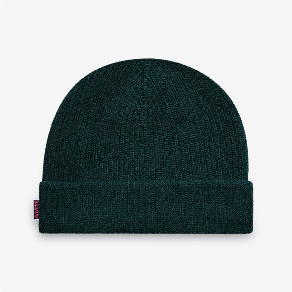 Berretto invernale unisex in lana verde 02
