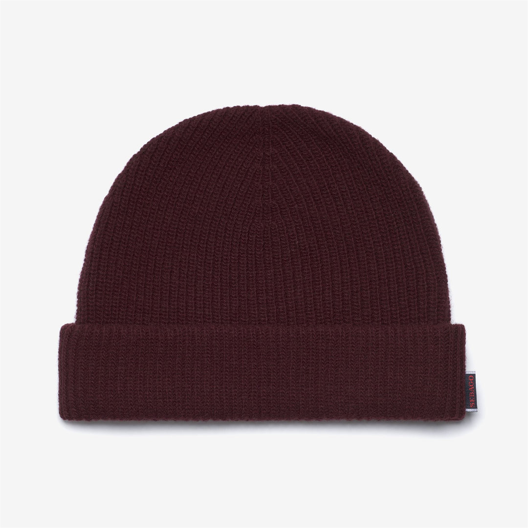 Red unisex wool beanie hat for cold weather 01