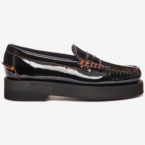 KARA WOMAN - Moc - Mokassin - Frau - Black-Orange