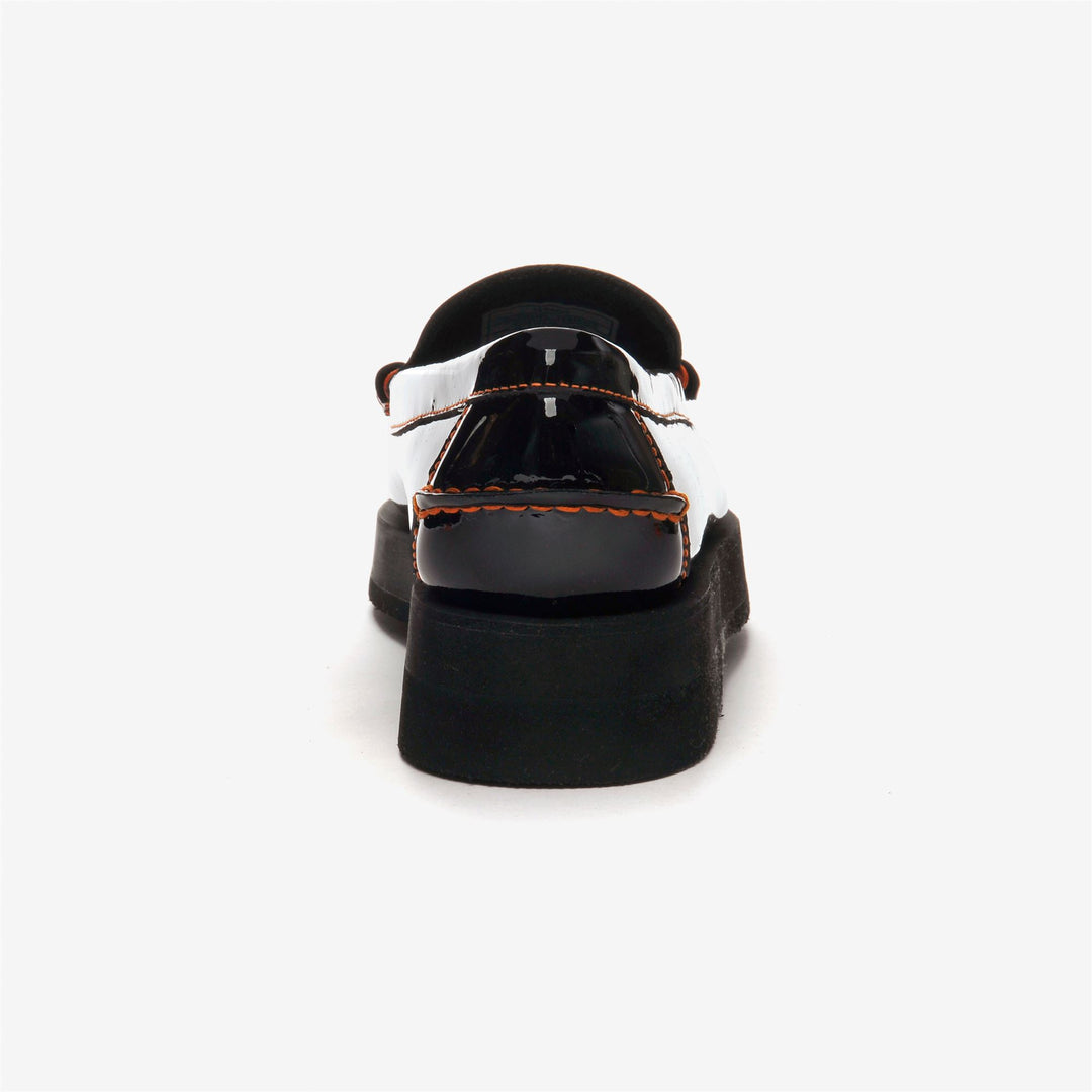 Mocasín de moda para mujer, color negro y naranja, con cómoda suela de plataforma. main