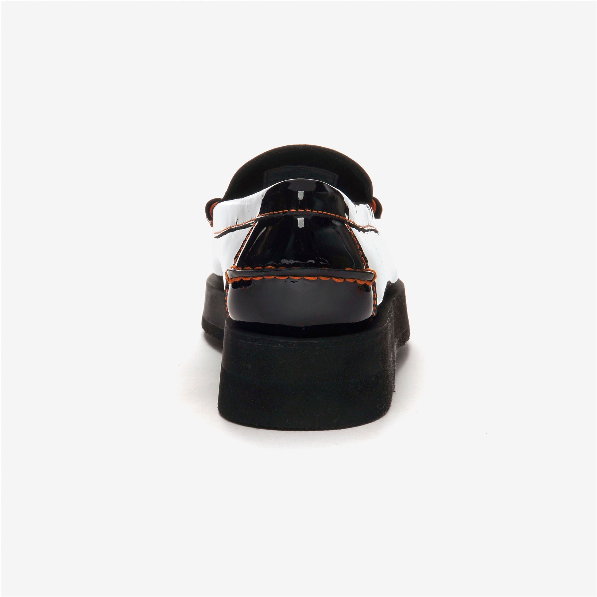 靴 SABO LIKE PLATFORM LOAFER Black Orange Women's Fashion Moccasin with Comfortable Platform