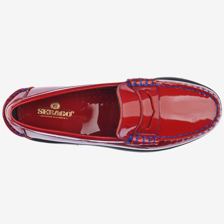 Neon Red Women's Fashion Moccasin with Comfortable Platform Sole 4