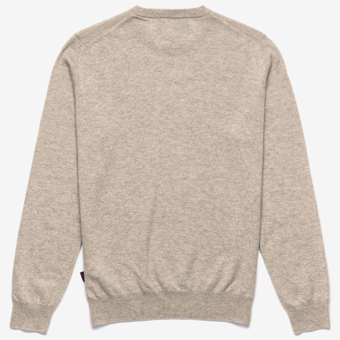 Pull unisexe en cachemire beige et marron main