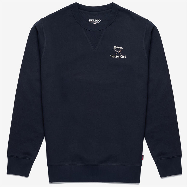 Marine Blue Unisex Yachting Fleece Jumper with Rib Trims 1