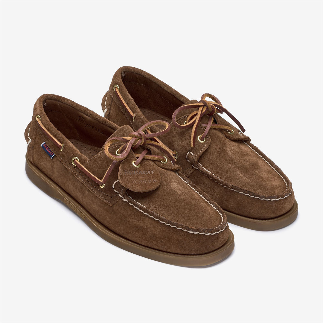Red Men's Artisan Mocassin Boat Shoes for Yachting main