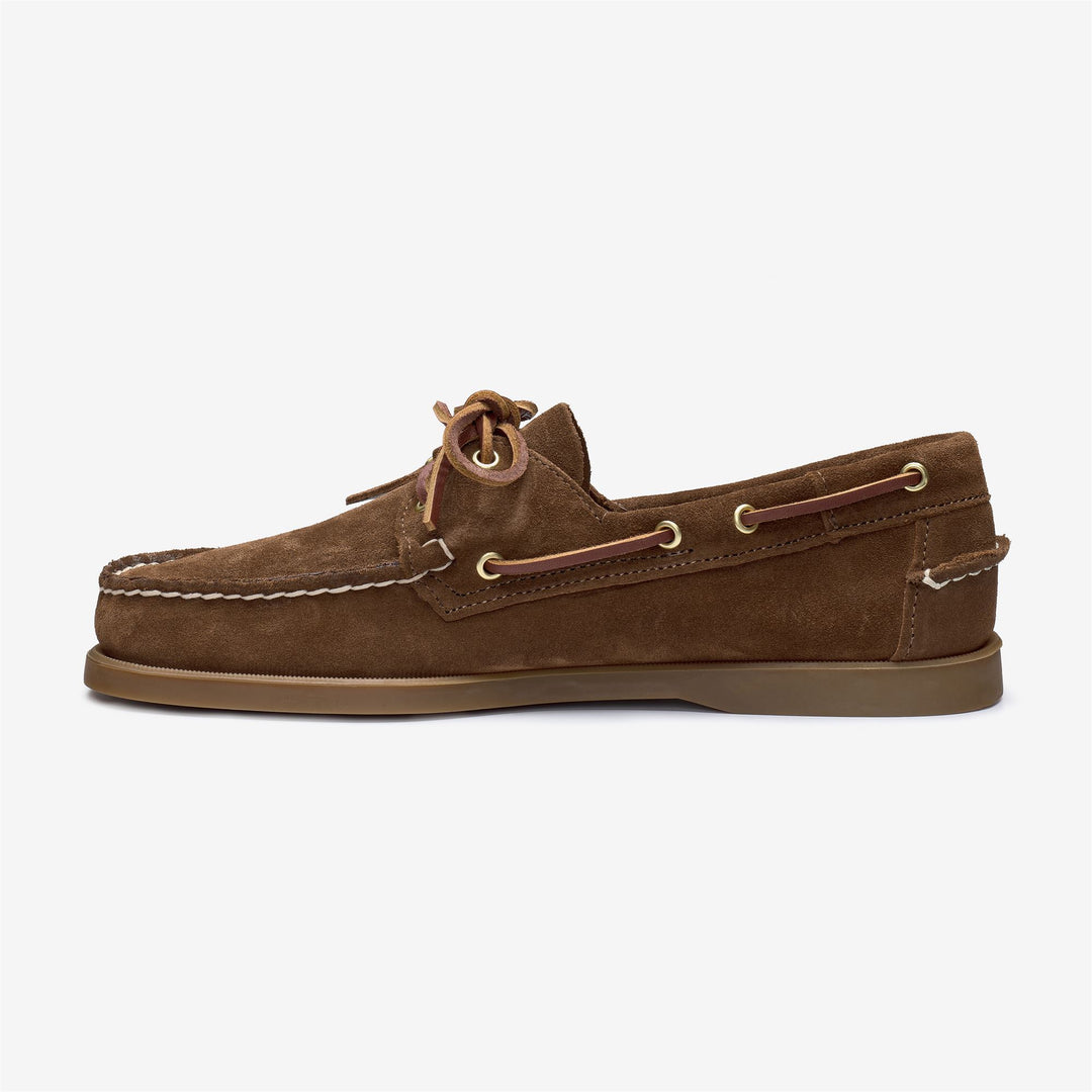 Red Men's Artisan Mocassin Boat Shoes for Yachting main