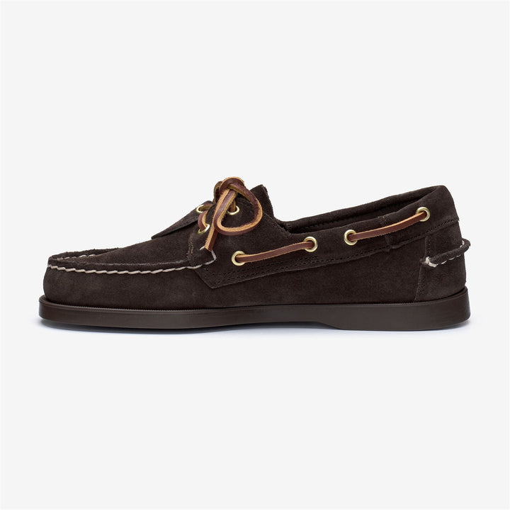 Dark brown Men's Artisan Moccasin Boat Shoes for Yachting 3