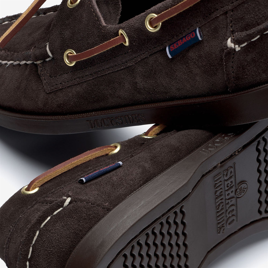 Dark brown Men's Artisan Moccasin Boat Shoes for Yachting main