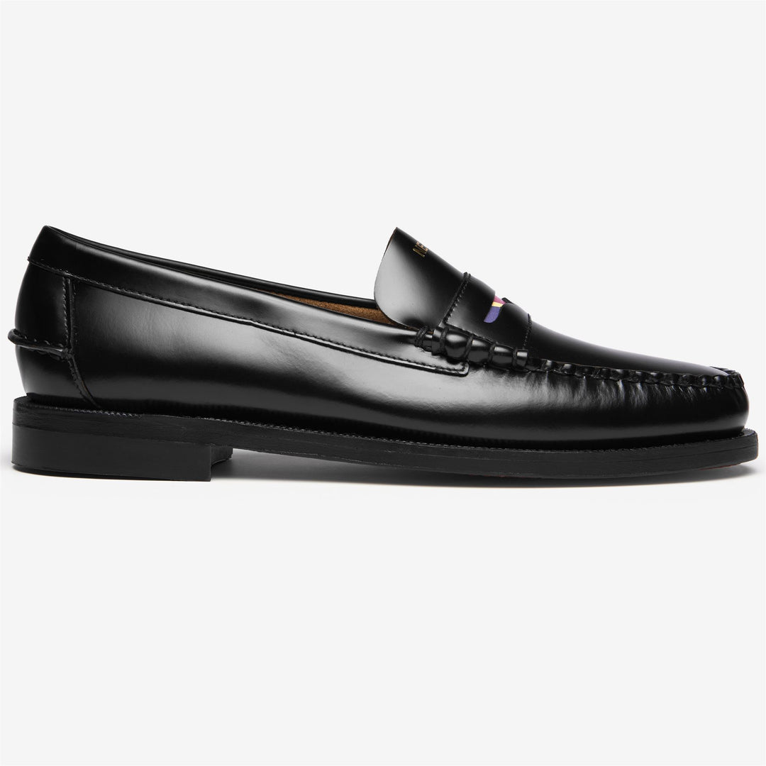 Mocassins en cuir noir pour homme 01