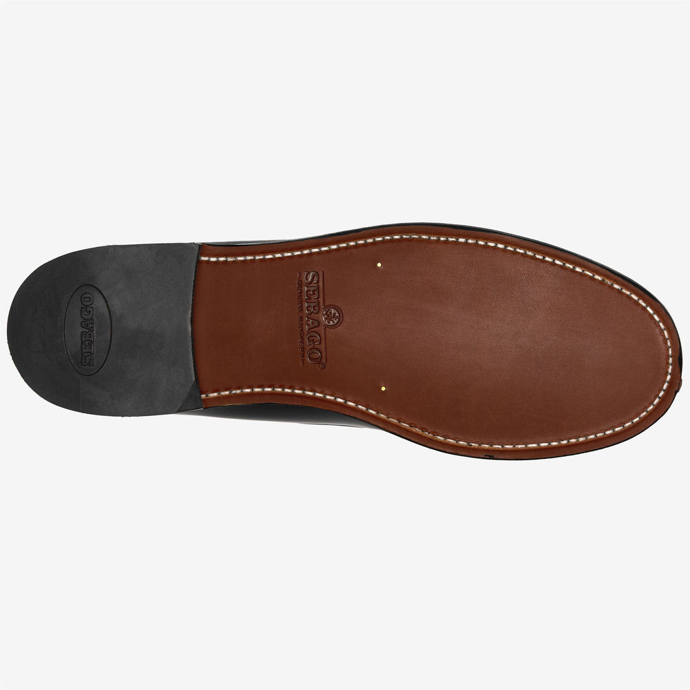 Mocassins d'affaires noirs pour hommes avec tige en cuir 02