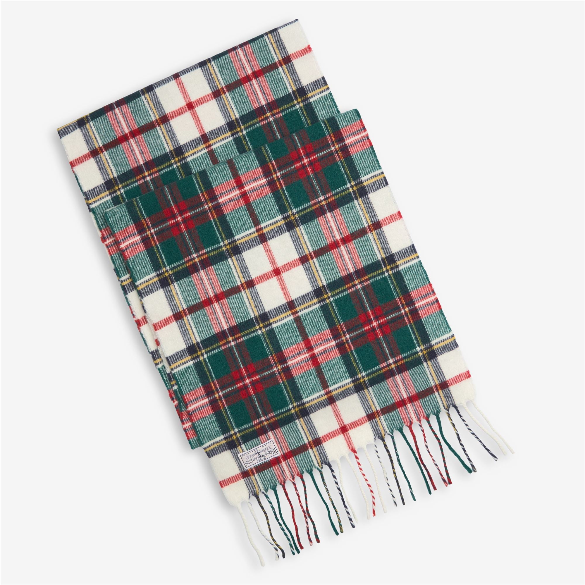 Scarves_Unisex_CALEB_Scarf_Off White- Red- Blue-Green - Commercial 1