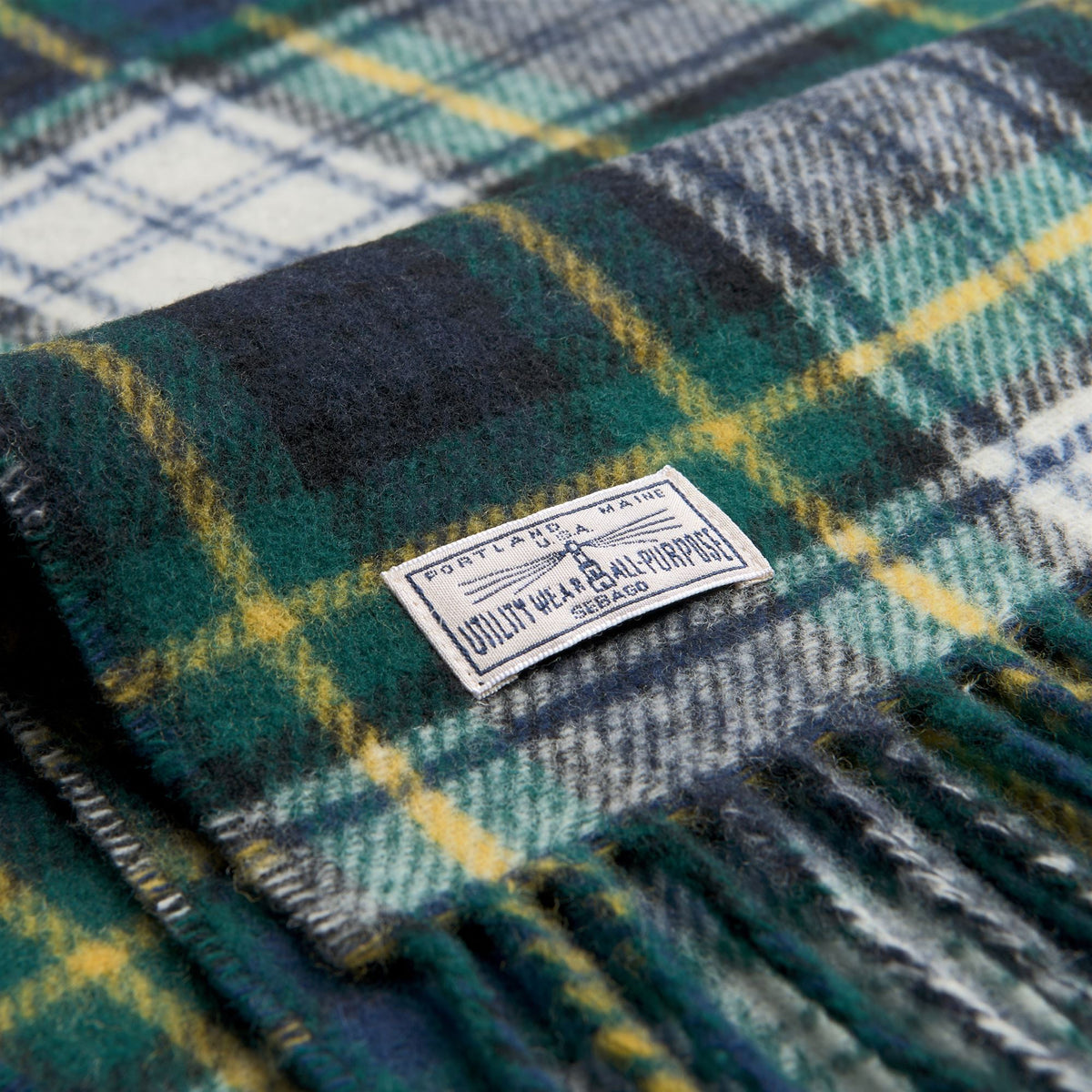 Green Unisex Wool Scarf