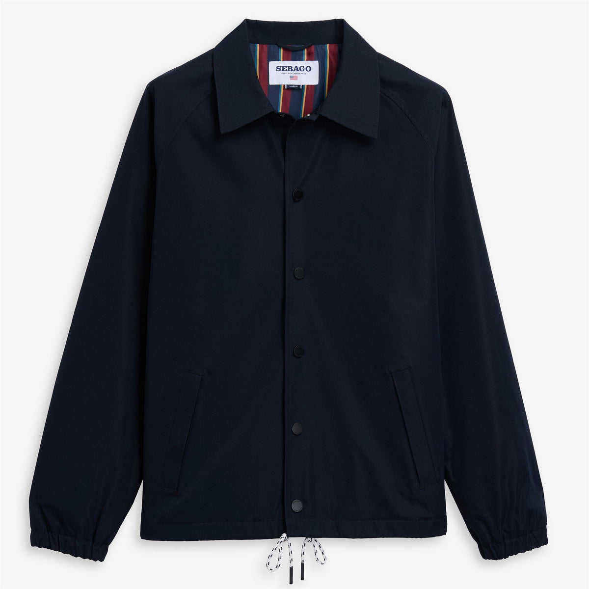 Blue Unisex Cotton Lined Coach Jacket