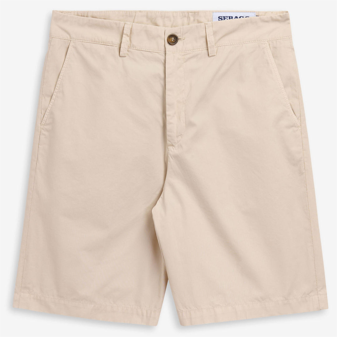 Pantaloncini chino beige da uomo in comodo cotone 01
