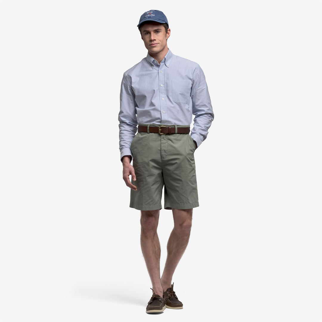 Herren-Chino-Shorts in Flechtengrün aus strapazierfähiger Baumwolle main